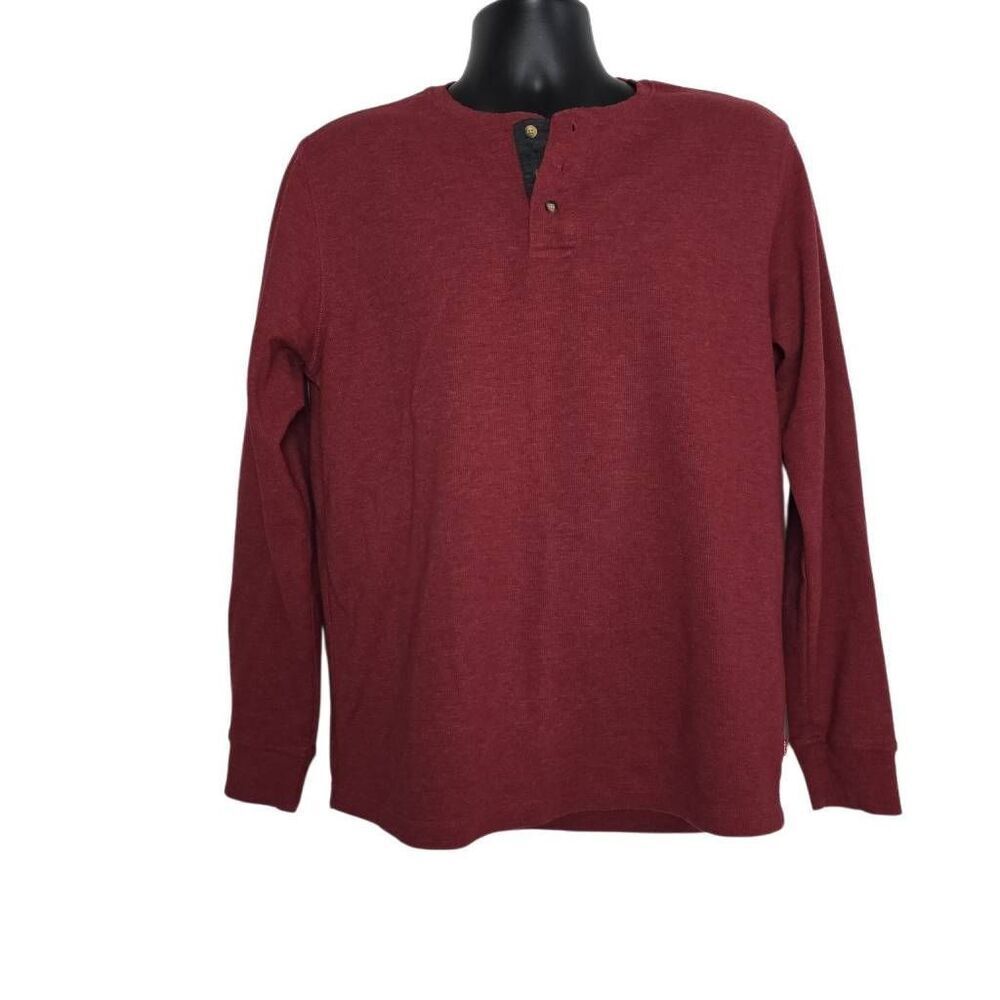 Levi's Men's Size Large Heathered Red Thermal Knit Long Sleeve T-shirt